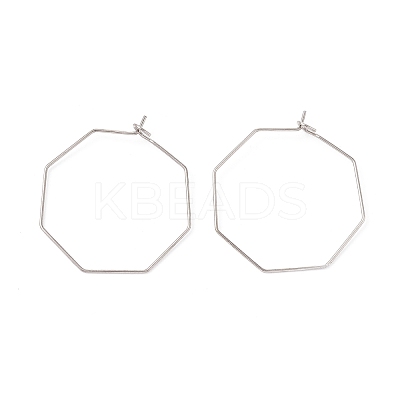 316 Stainless Steel Hoop Earrings Findings STAS-C029-03P-1