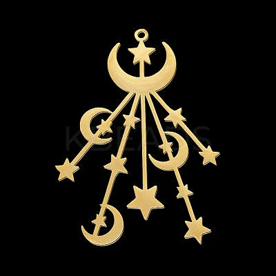 201 Stainless Steel Big Pendants STAS-S105-LA355-2-1