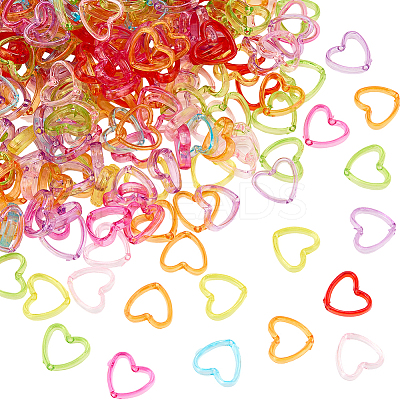 300Pcs Transparent Acrylic Bead Frames TACR-SP0001-31-1