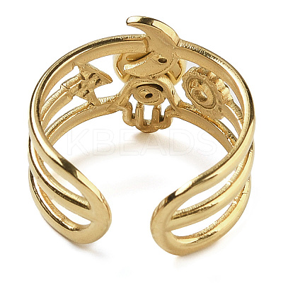 Natural Black Onyx Finger Rings RJEW-U027-07G-08-1
