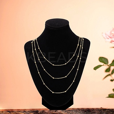 304 Stainless Steel Satellite Chain Necklaces for Women NJEW-SW00052-1