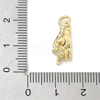 Brass Micro Pave Cubic Zirconia Pendants KK-K368-39G-1
