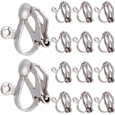 80Pcs 304 Stainless Steel Clip-on Earring Findings STAS-SP0001-25P-1