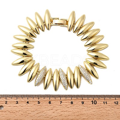Brass Link Chain Bracelets for Women BJEW-H630-10G-1
