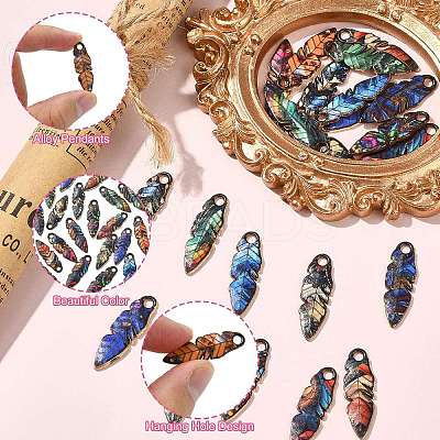 24Pcs 12 Colors Zinc Alloy Pendants FIND-CJ0005-14-1