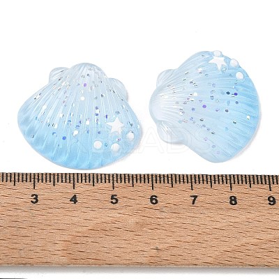 Opaque Resin & Paillette Cabochons RE-CBA6E1B-01A-1