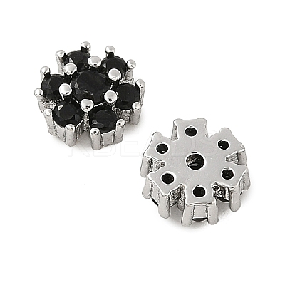 Brass Micro Pave Cubic Zirconia Beads KK-U056-15P-1