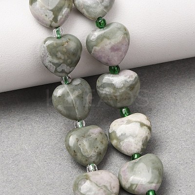 Natural Peace Jade Beads Strands G-B022-31C-01-1