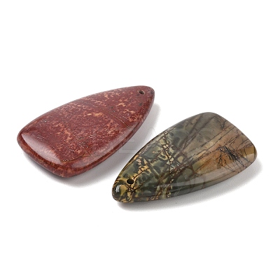 Natural Polychrome Jasper/Picasso Stone/Picasso Jasper Pendants G-Z095-02-1