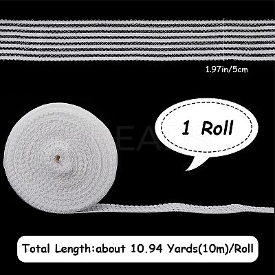 10M Knitted Fish Line Nylon Elastic Lace Trim OCOR-GF0003-71A-1