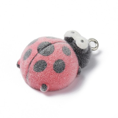 Flocky Opaque Resin Pendants RESI-G105-02C-1