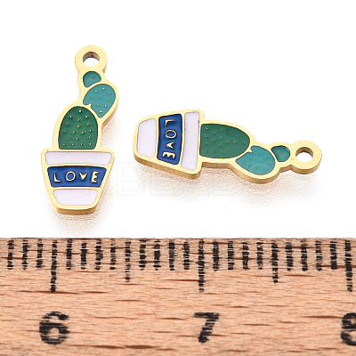 304 Stainless Steel Enamel Charms STAS-T065-62G-02-1