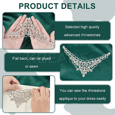1Pc Alloy Rhinestone Bridal Bouquet Decoration Accessories FIND-FG0002-76-1
