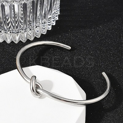 304 Stainless Steel Cuff Bangles for Women BJEW-C088-04P-1