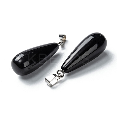 Natural Obsidian Pendants G-F707-08-1