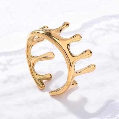 Marine Animal Theme 304 Stainless Stee Open Cuff Rings LS-RJEW-Q005-01F-G-1