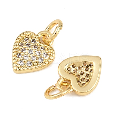 Brass Micro Pave Clear Cubic Zirconia Pendants KK-L275-71F-G-1