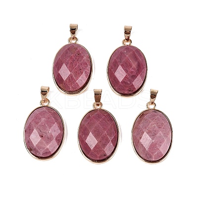 Natural Rhodonite Pendants G-Q606-92G-08-1