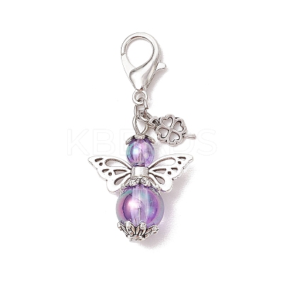 Angel Acrylic Pendant Decorations HJEW-JM03105-01-1
