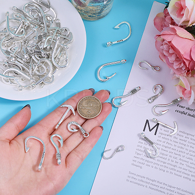 70Pcs 7 Styles Tibetan Style Alloy Hook Clasps FIND-CA0010-15-1