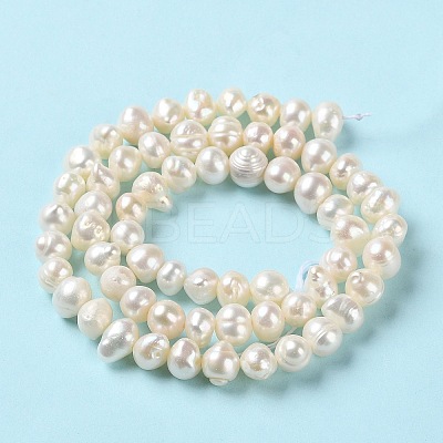 Natural Cultured Freshwater Pearl Beads Strands PEAR-E018-51-1