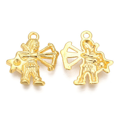 Golden Plated Alloy Pendant Rhinestone Settings PALLOY-WH0067-15G-09-1