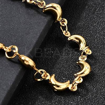 304 Stainless Steel Link Bracelets for Women BJEW-P354-06G-1