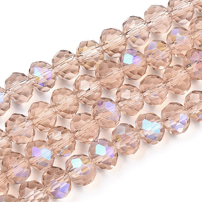Electroplate Glass Beads Strands EGLA-A034-T2mm-L22-1
