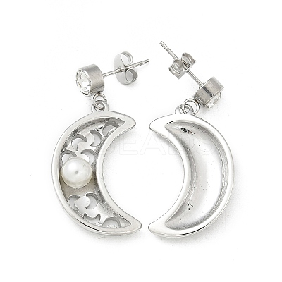 304 Stainless Steel Stud Earrings EJEW-A119-20P-1