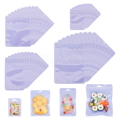 40Pcs 4 Styles Rectangle Plastic Yin-Yang Resealable Packaging Bags ABAG-TA0001-23B-1