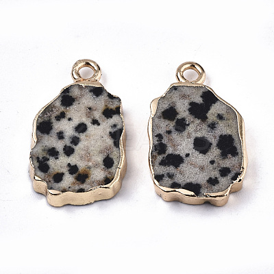 Natural Dalmatian Jasper Pendants G-N326-41H-1