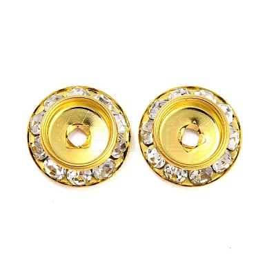 Brass Crystal Rhinestone Beads RB-F035-06C-G-1