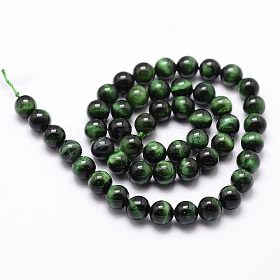 Natural Tiger Eye Bead Strands G-G735-23-6mm-01-1