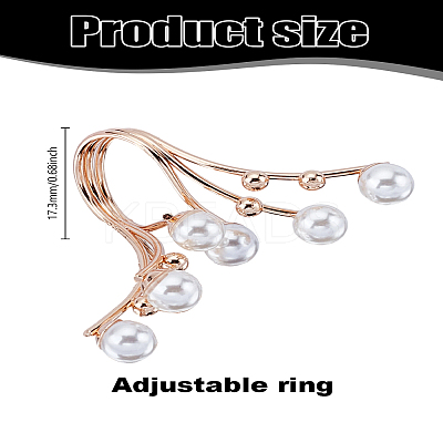 1Pc Alloy Cuff Rings for Women RJEW-LP0003-57B-1