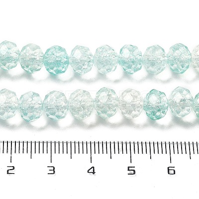 Transparent Crackle Glass Beads Strands CCG-L050-01A-07-1