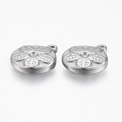 Tarnish Resistant 304 Stainless Steel Pendant Rhinestone Settings STAS-H420-59P-1