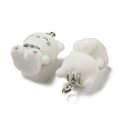 Flocky Resin Pendants RESI-D012-01A-1