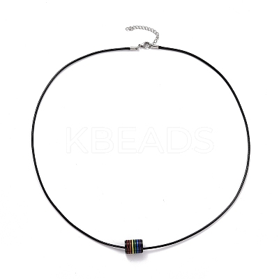 Pride Style 201 Stainless Steel Pendant Necklaces LS-NJEW-F288-08EB-1