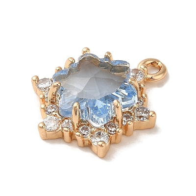 Brass with Cubic Zirconia Pendants LS-KK-G499-15G-03-1