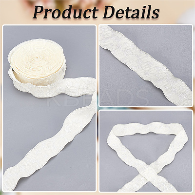 Flower Polyester Ribbons SRIB-WH20020-053A-02-1