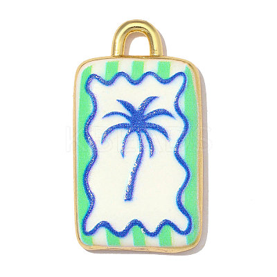 Printed Brass with Enamel Pendants KK-OY001-60G-1