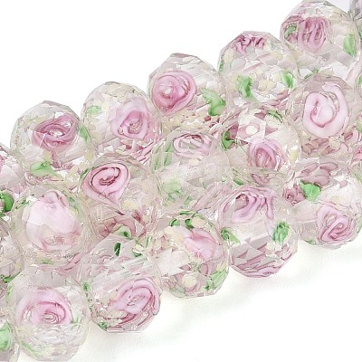 Handmade Luminous Lampwork Beads Strands LAMP-N037-01G-1