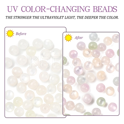50Pcs Opaque UV Reactive Beads RESI-YW0005-93-1
