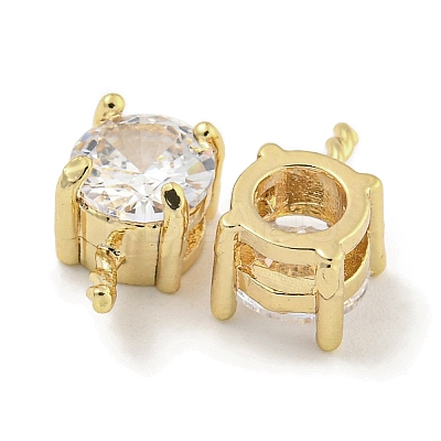 Brass with Cubic Zirconia Peg Bails KK-Q820-01G-1