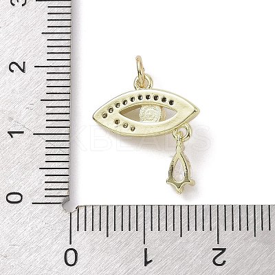 Real 18K Gold Plated Brass Micro Pave Cubic Zirconia Pendants KK-L209-069G-04-1