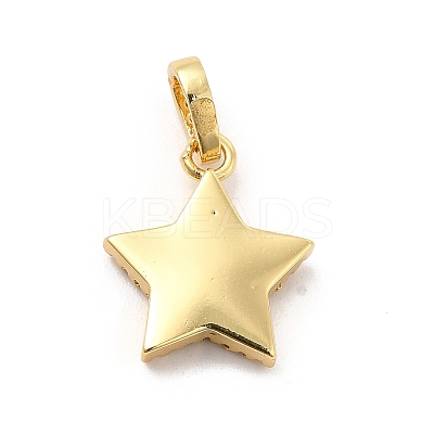 Brass Micro Pave Cubic Zirconia Pendants KK-C009-02A-1