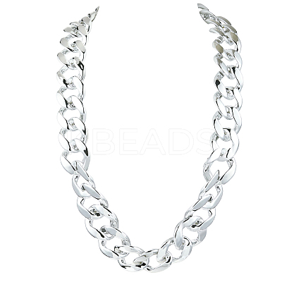 1Pc Acrylic Cuban Link Chain Necklaces for Men NJEW-SP0001-09A-S-1