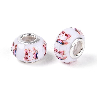 Opaque Resin European Beads RPDL-T004-01L-1