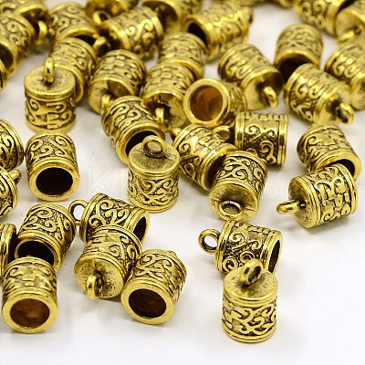 Tibetan Style Cord Ends TIBEP-LF10887YKG-AG-LF-1
