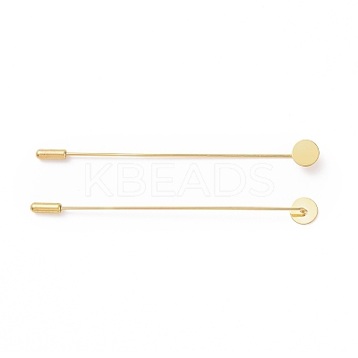 Brass Lapel Pin Base Settings X-KK-I693-02E-G-1